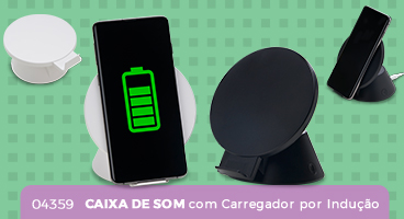 Caixa de som com carregador por indução BG04359 Caixa de som com carregador por indução BG04359
